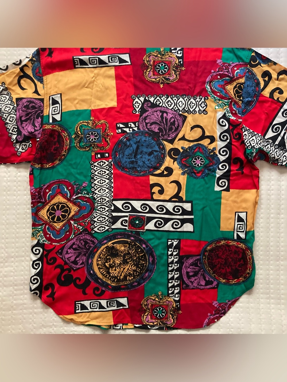 Vintage Unionbay Short Sleeve Hawaiian Button Up Shirt Men’s Large Abstract - Picture 6 of 11